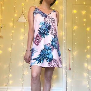 Pineapple Print Cami Dress